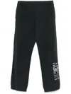 Mm6 Maison Margiela Numbers Printed Wide-leg Track Trousers In Black