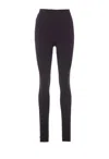 Mm6 Maison Margiela Salomon Seamless Stretch Thermal Leggings In Black