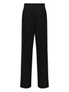 Mm6 Maison Margiela Mm6 By Maison Margiela High-waisted Black Tailored Pants With Wide-leg Silhouette In Black