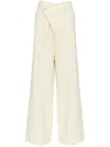 Mm6 Maison Margiela Pants With Decentralized Closure In Beige