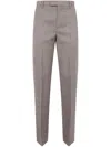 Mm6 Maison Margiela Textured Wool Tailored Trousers In Neutral