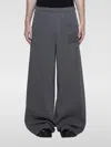 Mm6 Maison Margiela Numeric Printed Wide Leg Track Pants In Grau