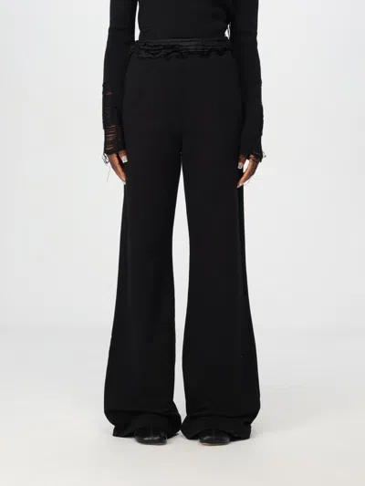 Mm6 Maison Margiela Black Printed Lounge Pants In Schwarz