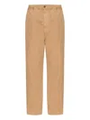Mm6 Maison Margiela Beige Cotton Canvas Trousers In Neutral