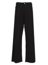 Mm6 Maison Margiela Black Jersey Five-pocket Trousers In Black