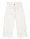 Mm6 Maison Margiela Elasticated-waistband Wide-leg Jeans In White