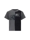 Mm6 Maison Margiela Mm6 Logo Print Round Neck Cotton T-shirt In Gray