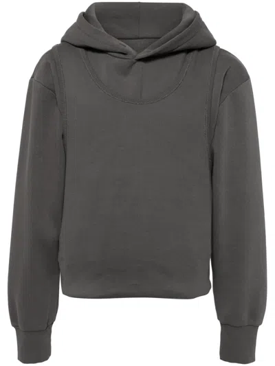 Mm6 Maison Margiela Patch-detail Hoodie In Grey