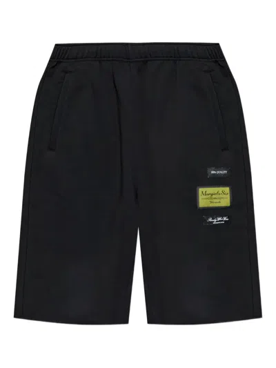Mm6 Maison Margiela Patch-detail Shorts In Black