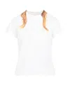 Mm6 Maison Margiela Patterned Crewneck T-shirt In White