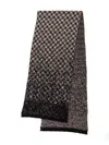 Mm6 Maison Margiela Patterned Knit Scarf In Gray