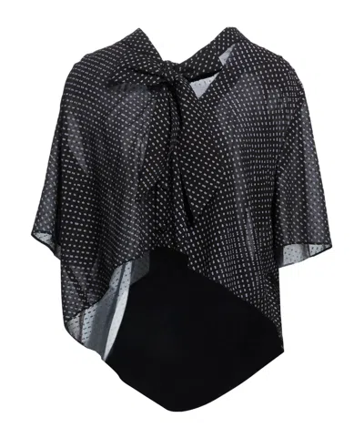 Mm6 Maison Margiela Patterned Shirts  Blouses In Black