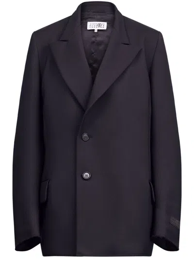Mm6 Maison Margiela Peak-lapels Blazer In Black