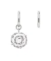 Mm6 Maison Margiela Pendant-embellished Hoop Earrings In Metallic