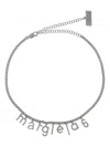 Mm6 Maison Margiela Pendant Logo Necklace In Silver