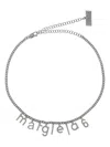 Mm6 Maison Margiela Pendant Logo Necklace In Silver