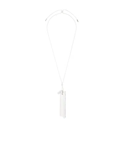 Mm6 Maison Margiela Pendant Necklace In Silver