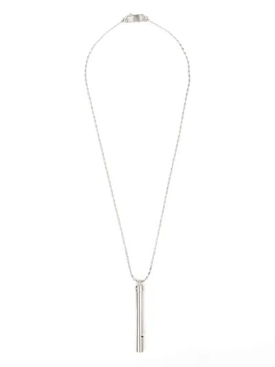 Mm6 Maison Margiela Pendant Necklace In Silver