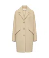 Mm6 Maison Margiela Pile Wool-blend Coat In Nude
