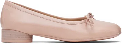 Mm6 Maison Margiela Pink Anatomic Ballerina Flats