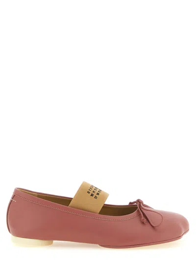 Mm6 Maison Margiela Pink Anatomic Numeric Ballet Flats In Multi