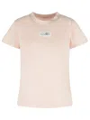 Mm6 Maison Margiela Pink Cotton T-shirt In Pink