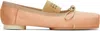 Mm6 Maison Margiela Pink Satin Pointe Logo Ballerina Flats In T4097 Amberlight