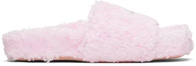 Mm6 Maison Margiela Spugna Vichy Slippers In Pink