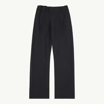 Mm6 Maison Margiela Pinstripe Wool Trousers In Black