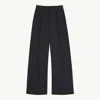 Mm6 Maison Margiela Pinstripe Wool Wide-leg Trousers In Black