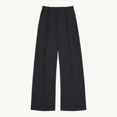 MM6 MAISON MARGIELA PINSTRIPE WOOL WIDE-LEG TROUSERS