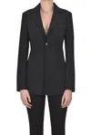 Mm6 Maison Margiela Pinstriped Wool-blend Single-breasted Blazer In Black