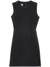 Mm6 Maison Margiela Pinstripe-pattern Deconstructed Minidress In Black