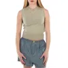 Mm6 Maison Margiela Mm6 Piped-trim Wool-blend Vest In White