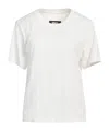 Mm6 Maison Margiela Plain Color Basic T-shirts In White