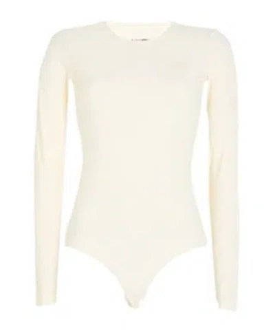 Mm6 Maison Margiela Plain Colour Bodysuits In White