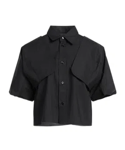 Mm6 Maison Margiela Plain Colour Shirts In Black