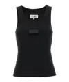 Mm6 Maison Margiela Plaque Tank Top In Black
