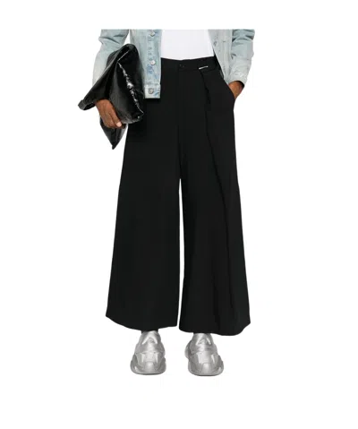 Mm6 Maison Margiela Pleat-detail Trousers In Black