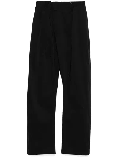 Mm6 Maison Margiela Pleat-detailing Trousers In Black
