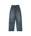Mm6 Maison Margiela Pleated Bootcut Jeans In Gray