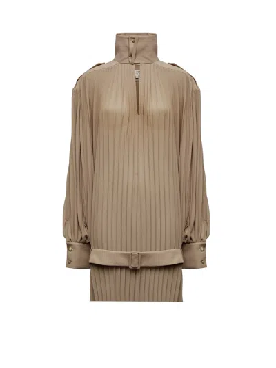 MM6 MAISON MARGIELA PLEATED DRESS WITH BELT