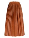 Mm6 Maison Margiela High Waist Pleated Midi Skirt