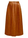 Mm6 Maison Margiela High Waist Pleated Midi Skirt