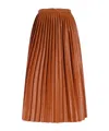 Mm6 Maison Margiela High Waist Pleated Midi Skirt