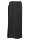 Mm6 Maison Margiela Pleated Midi Skirt Skirts Black In Black