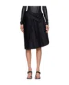 Mm6 Maison Margiela Black Pleated Midi Skirt In Black