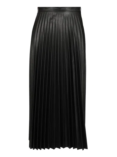Mm6 Maison Margiela Pleated Midi Skirt Skirts Black