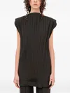 Mm6 Maison Margiela Pleated Mini Dress In Black