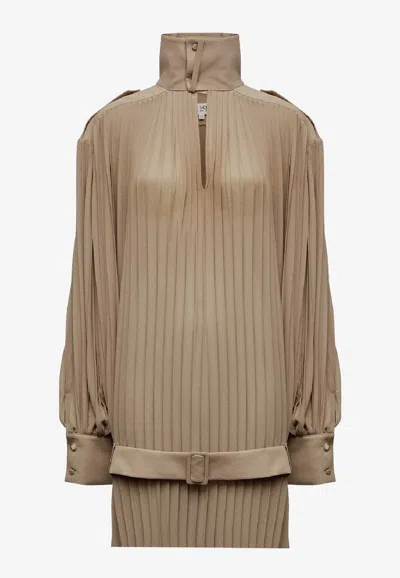 MM6 MAISON MARGIELA PLEATED MINI DRESS